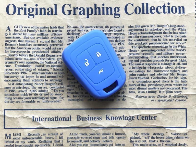 Suitable for Chevrolet Aveo Cruze Silicone Key Case Straight Type Special Car Remote Control Protective Cover Buckle