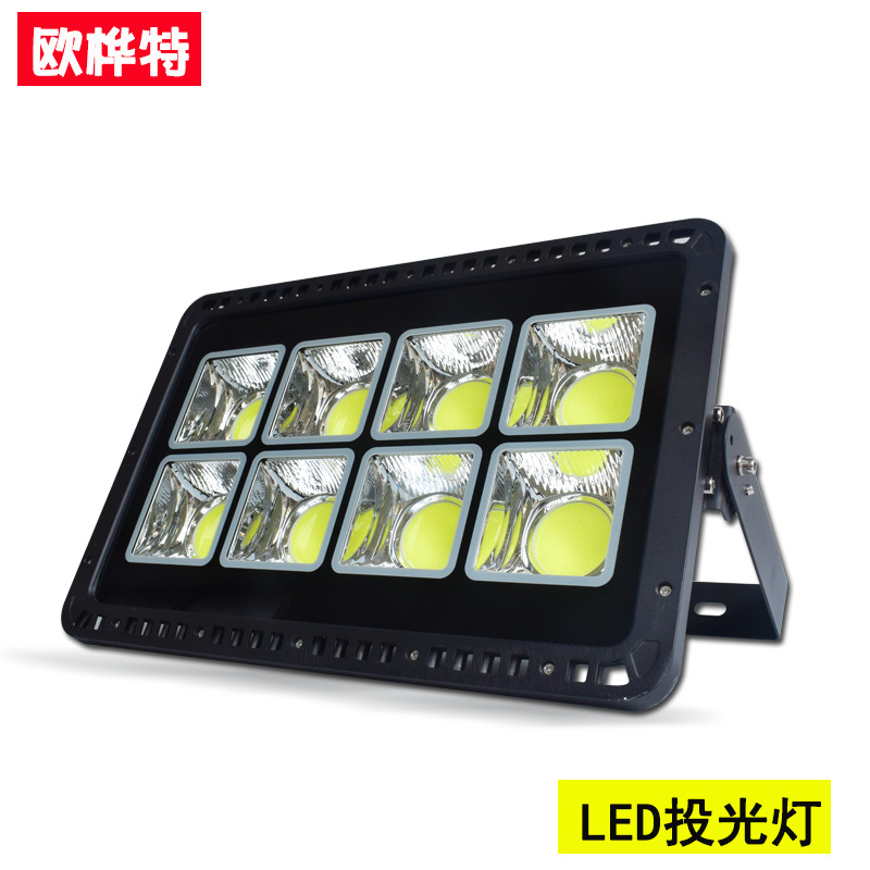 厂家批发新款LED集成投光灯COB大功率100W200W投光灯方形超薄射灯