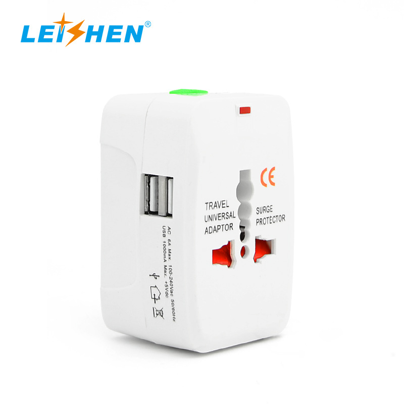 欧洲旅行插头  美标适配器  双USB转换插座