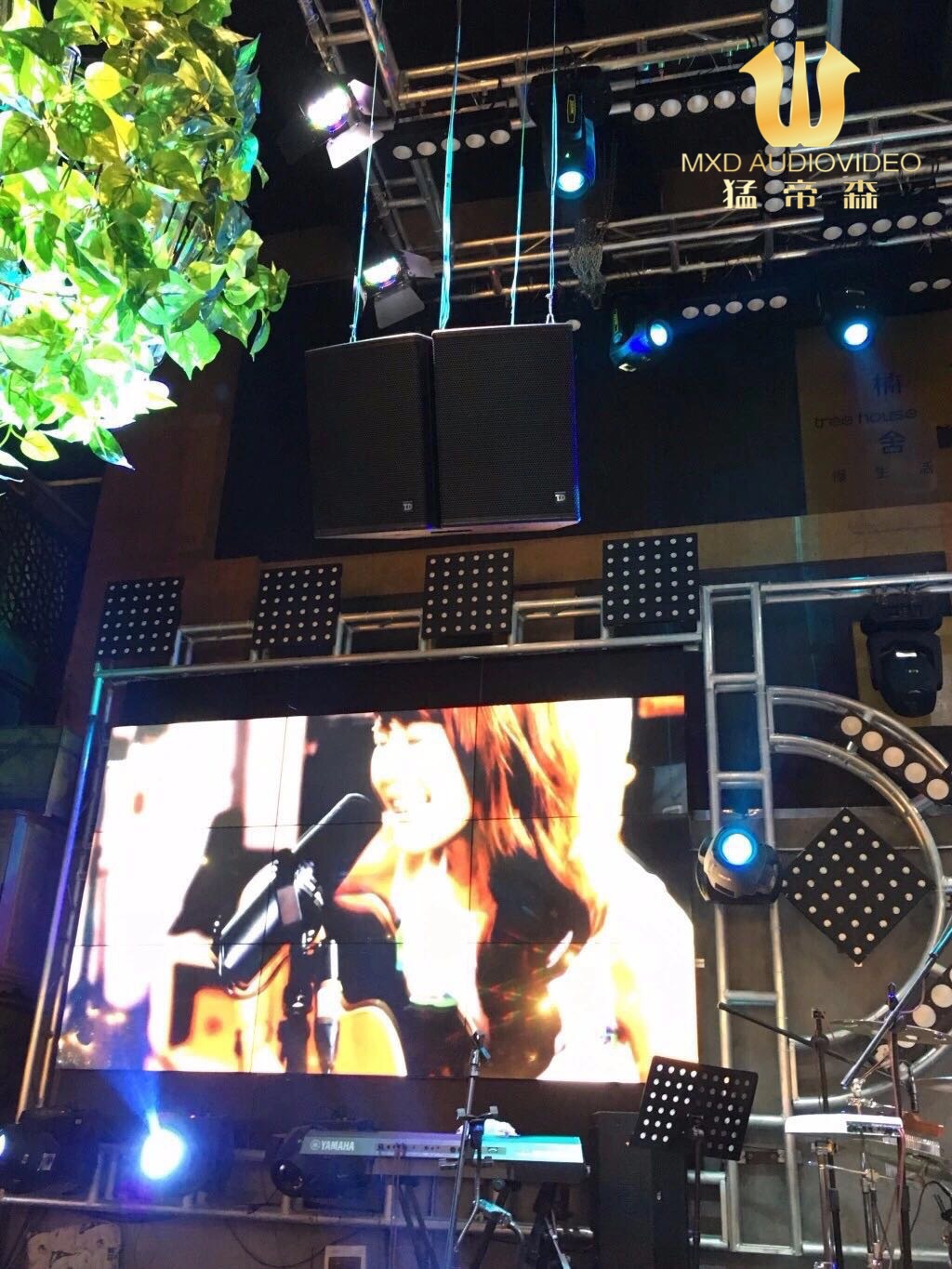 音乐主题餐厅音响设备套装 舞台音响系统方案 沐足音响套装