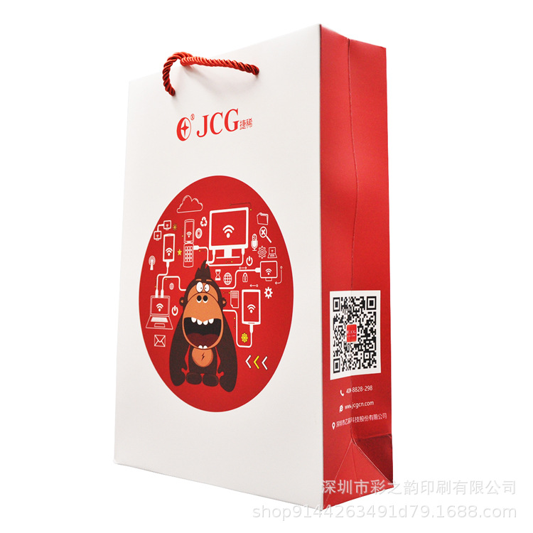 厂家定制办公手提纸袋 白卡纸袋 环保纸袋印刷业务
