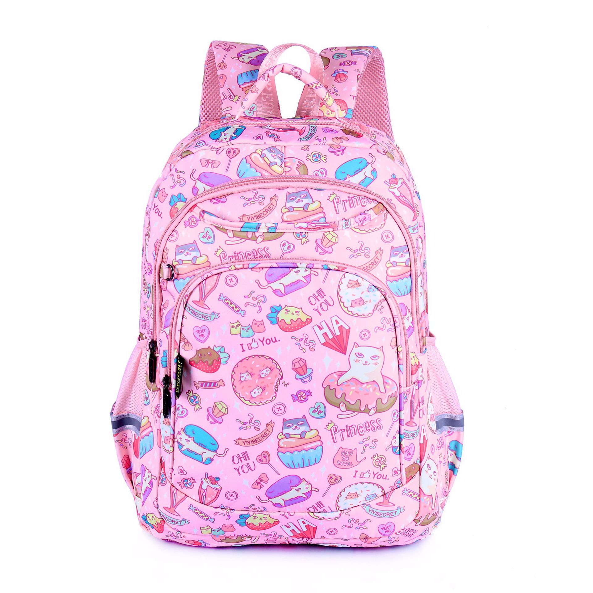 升級版小學生書包2-3-6年級護脊減負背包輕便印花大容量學生書包