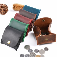 Genuine leather mini coin purse creative retro key bag coin bus loose wallet new style