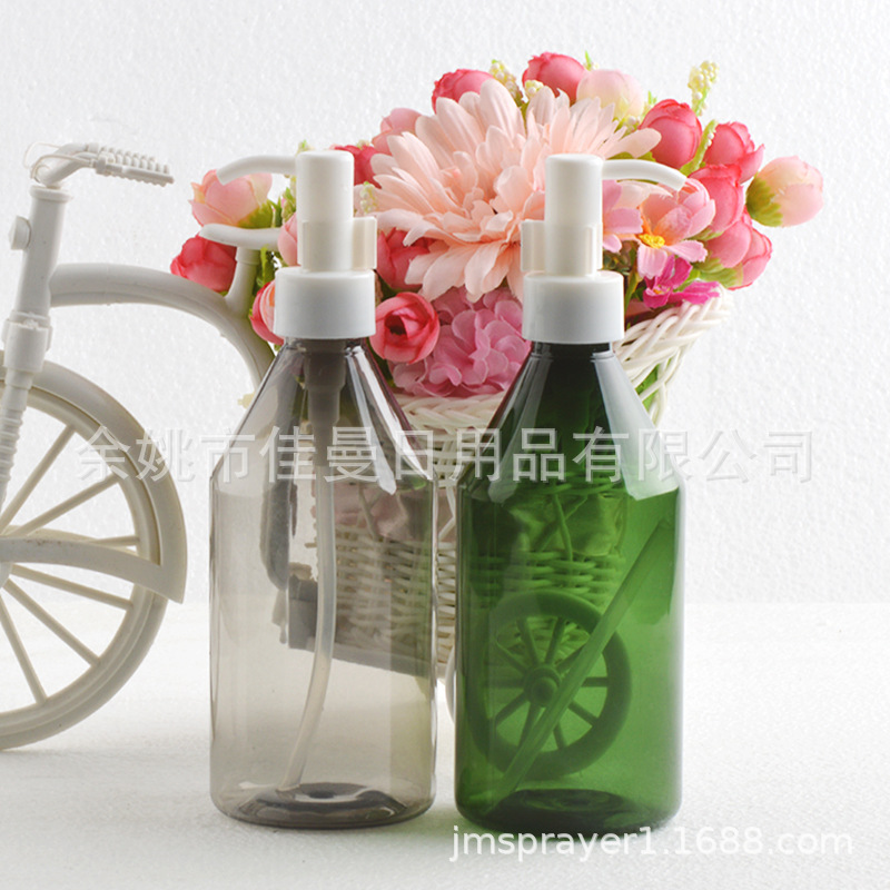 300ml斜肩瓶洗发水沐浴露 塑料旅行分装PET瓶卡口瓶