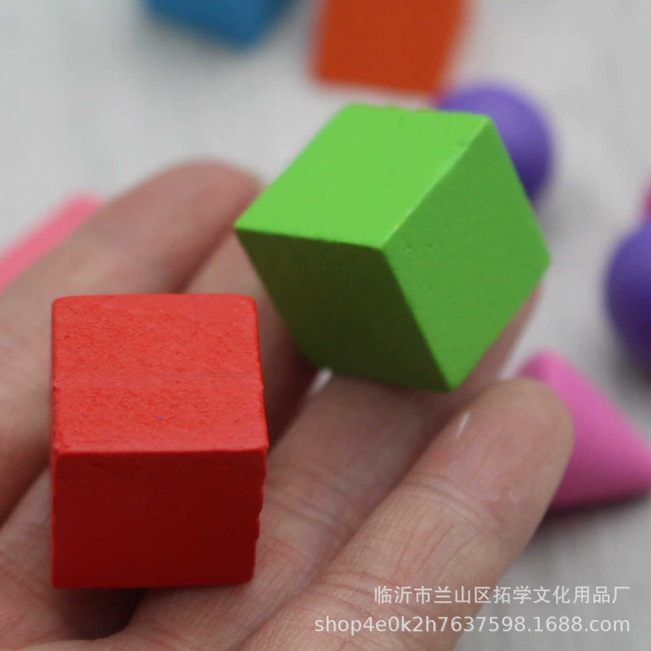 Wooden geometric three dimensional cube for students, teaching aids for teaching maths, set, cylinder body