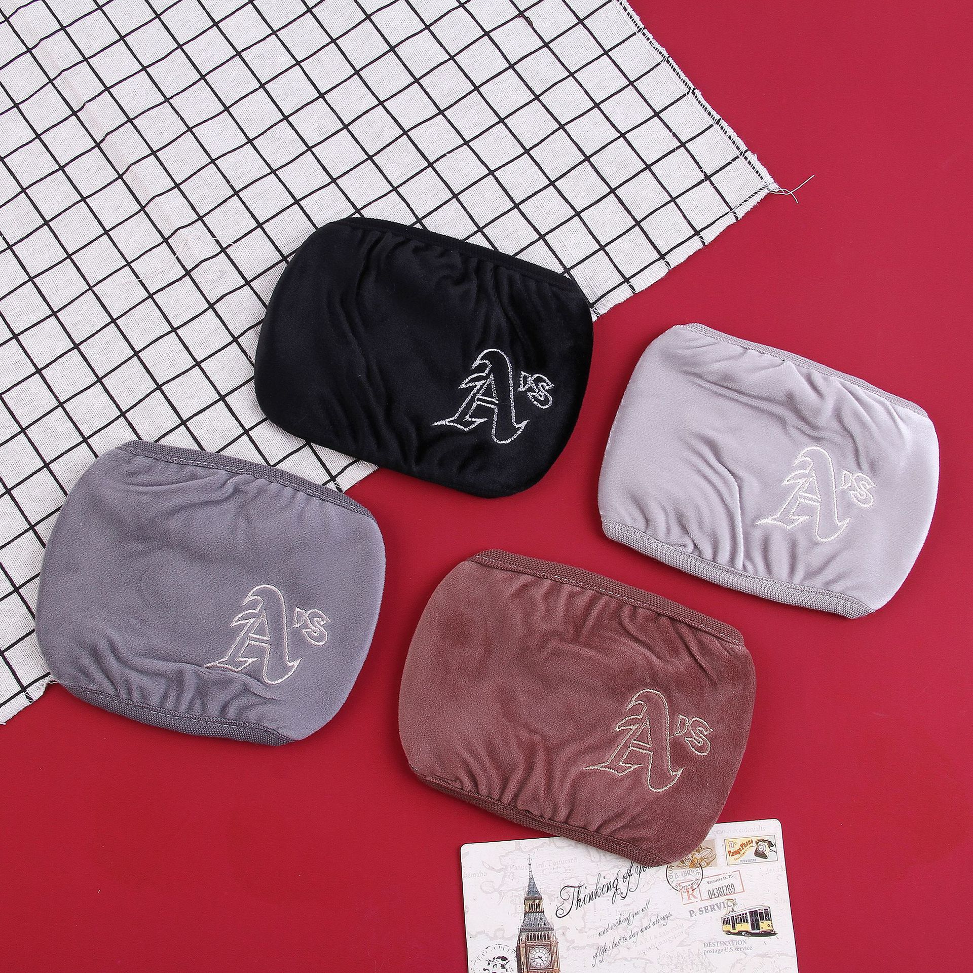 厂家直销新款男士刺绣字母款口罩骑行防尘防异味保暖口罩简约时尚|ms