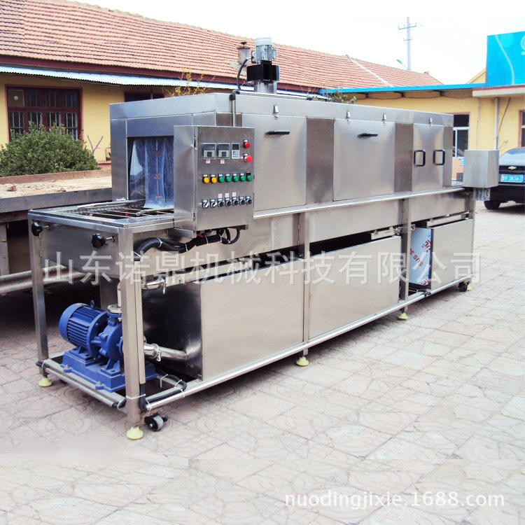 节能型全自动洗筐机 果蔬塑料筐清洗机厂家 去油洗筐机连续式