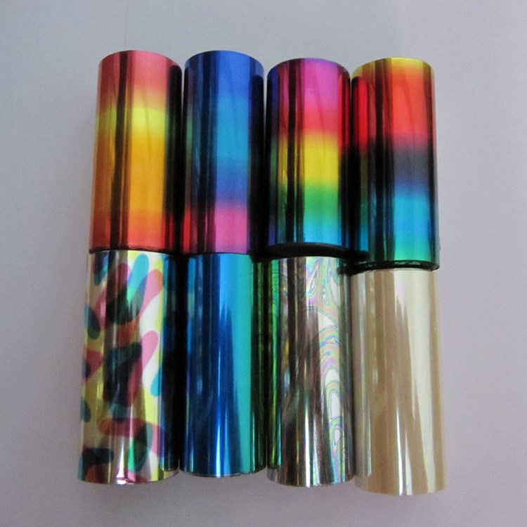 Colorful Rose laser Gold foil paper Multicolored Symphony Beam Foil Gilding Egg shaped water ripples
