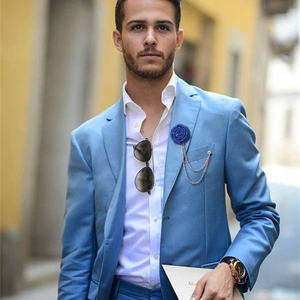 Korean Handcrafted Ribbon Flower Brooch with Tassel and Beads for Men and Women