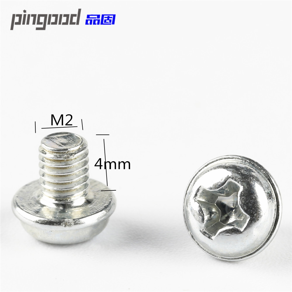 订制镀镍PWM十字圆头带垫机丝 碳钢盘头带介电子机牙螺丝M2-M5