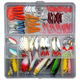 Bait Kit Freshwater Bait Kit Bass Salmon Tackle Kit Includes Spoon Bait Soft Plastic Worms Crank Bait Hook Tackle Box