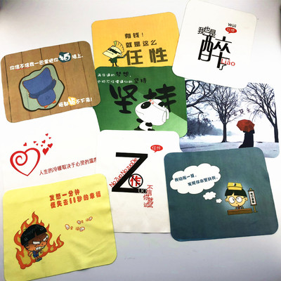 goods in stock Glasses cloth wholesale Suede Deerskin Superfine fibre Thermal transfer Lens cloth Cartoon pattern glasses Wipes
