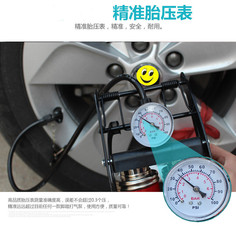 New Foldable Inflatable Pump Foot Pump High-Pressure Bicycle Car Tire Inflator with Pressure Gauge