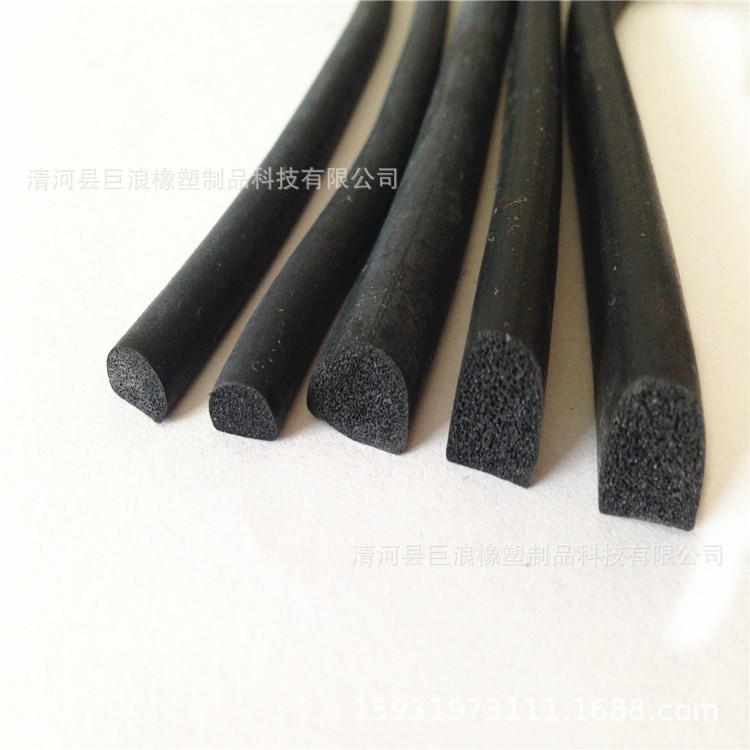 供应三元乙丙实心橡胶圆条 方条 异型胶条 4毫米橡胶发泡密封条