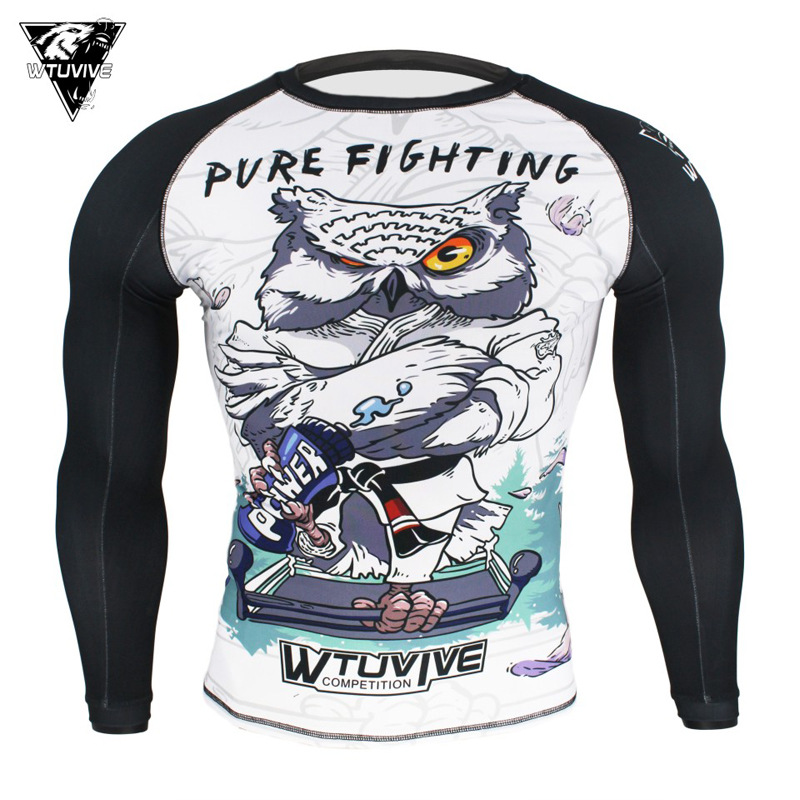 WTUVIVE Fight MMA Tights combat Muay Thai Boxing Basketball Bodybuilding UFC Sanda train jacket