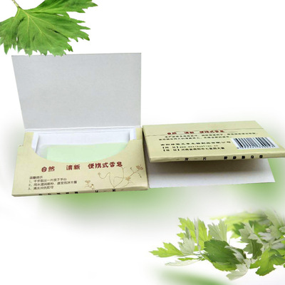 Manufactor Produce essential oil Soap slices portable Paper Soap summer cool and refreshing Wash your hands clean Moderate