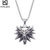 Movie surrounding jewelry Witcher 3 Witcher 3 wolf head necklace pendant foreign trade speed sales necklace wholesale