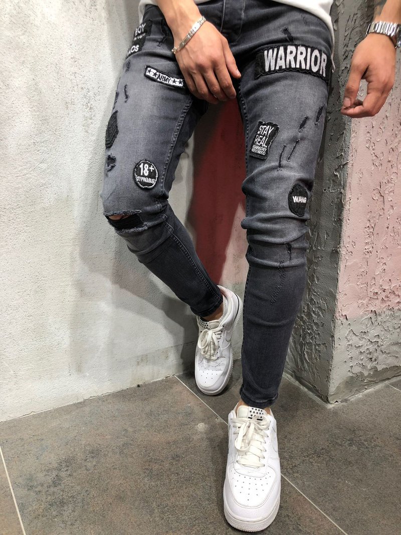 Men's Slim Fit Ripped Jeans