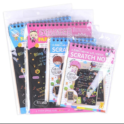 Scratch Art Book for Korean Children - Fun Scratch Art Book, Dazzling, Non-toxic, and Odorless Scratch Art Book