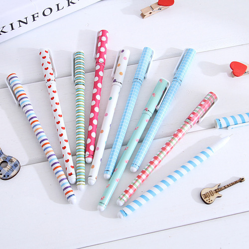 New 10-Pack Box of Colorful Neutral Pens Student Highlighters Set Creative Color Pens Factory Wholesale Neutral Pens