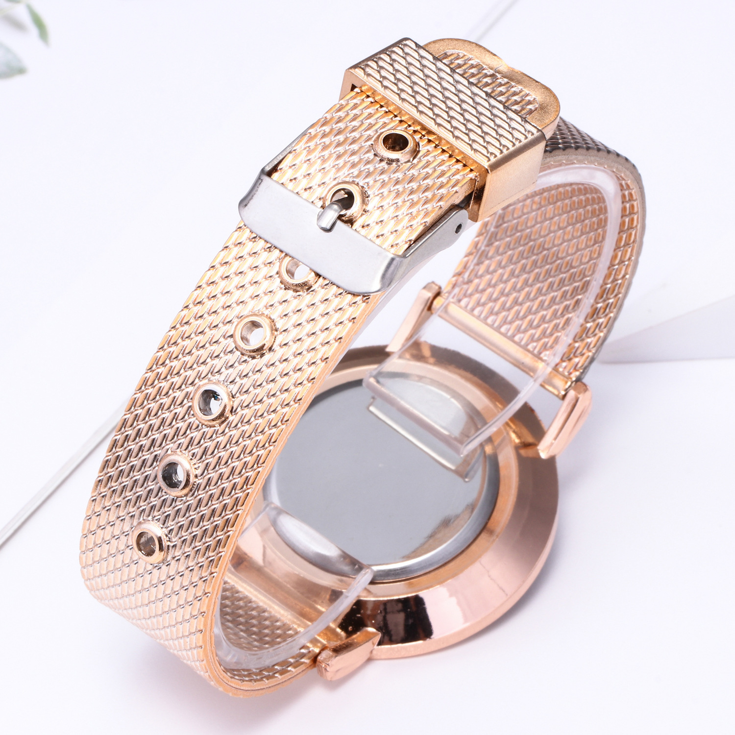 Indonesia Geneva Foreign Trade Hot Sale Net Belt Women's Watch Geneva Watch Soft Belt Fashion Women's Style Promotion Gift