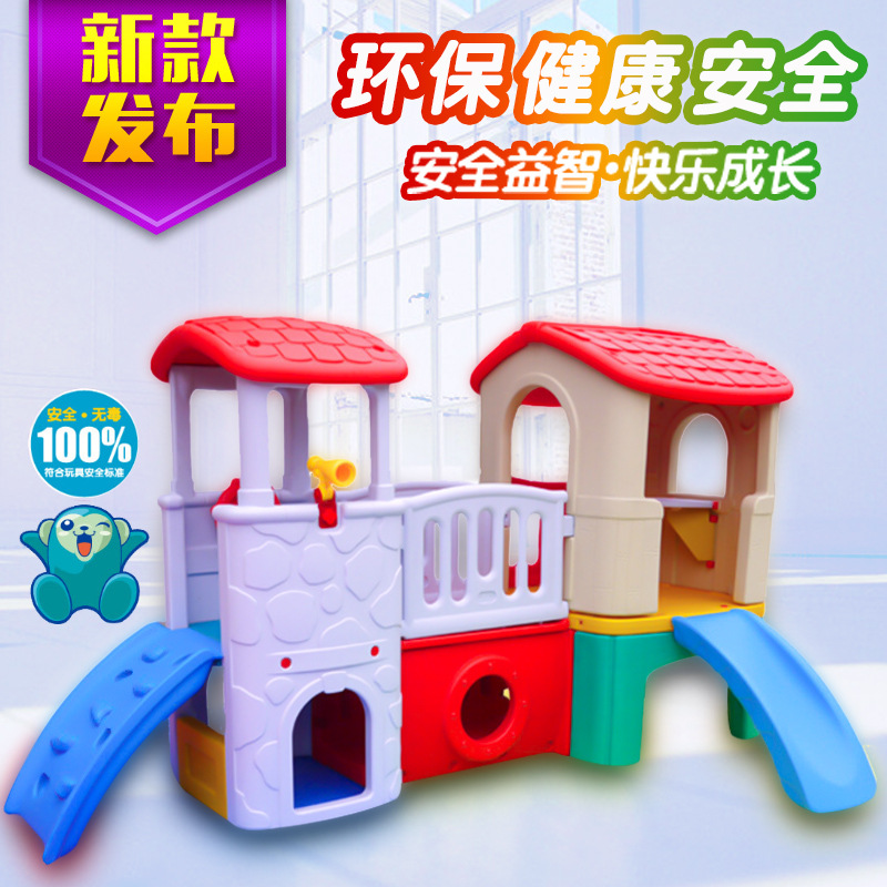 Tobogán grande infantil para interiores/exteriores, adecuado para hogar, jardín, mall o guardería.