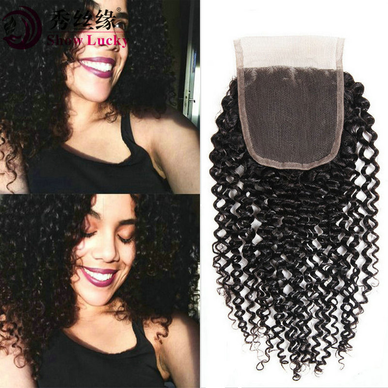 4*4 kinky curly jerry curly lace closure