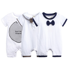 ins新款夏季童裝批發新生嬰兒爬服寶寶薄款哈衣連體衣一件代發