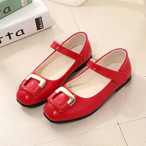  Korean Women's Children's Small Leather Shoes Spring New Lady's Single Shoes Children Princess Shoes Performance Shoes Dance Shoes
