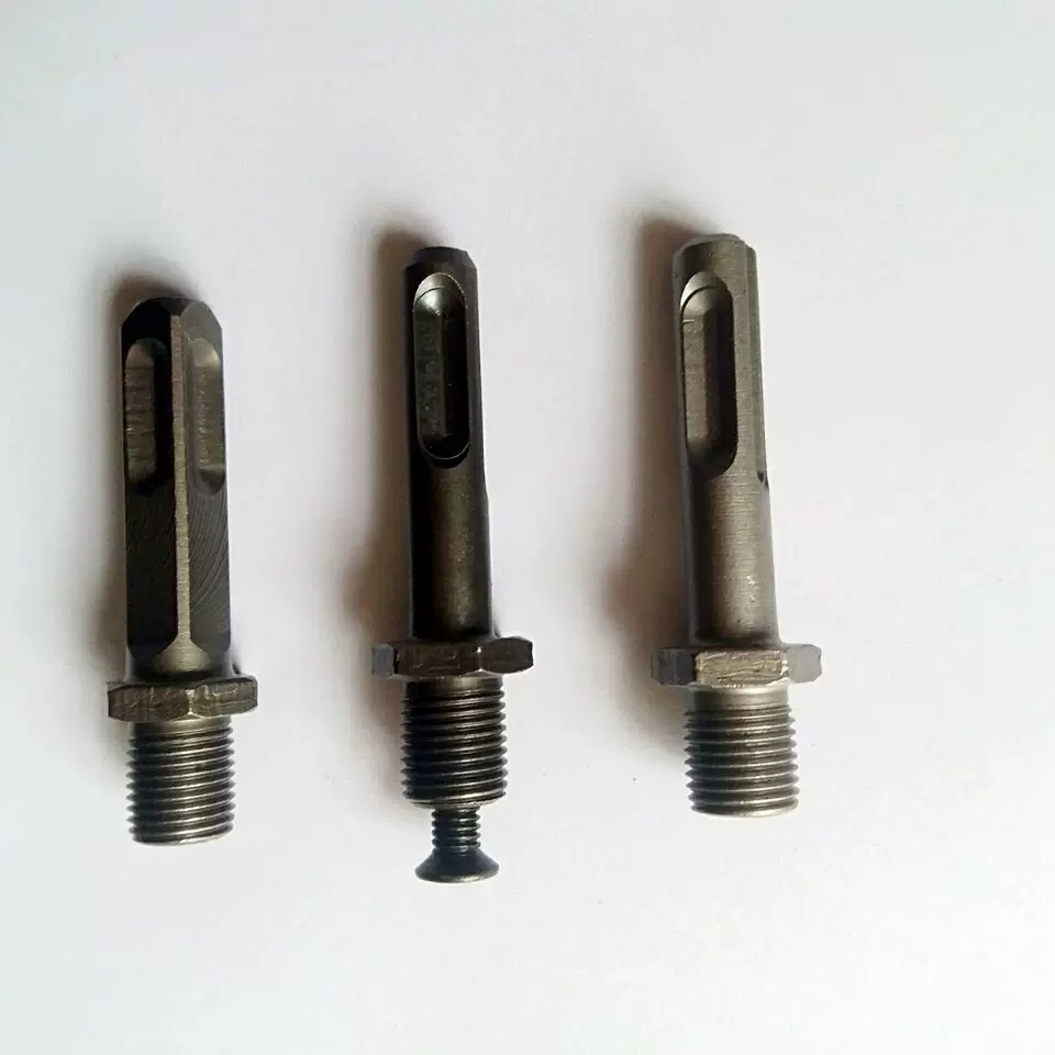 冲击钻转电钻夹头转换杆 套筒接头 方柄圆柄电锤钻夹头连接杆