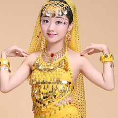 Children's belly dance dudou top, manufacturer wholesale, multi-color, for children's Indian dance performance.