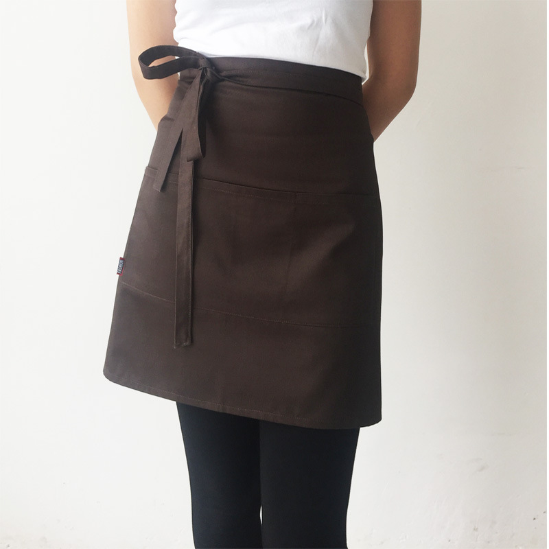 Moda coreana medio delantal trabajo cafetería chef Restaurante Camarero cocina supermercado logotipo personalizado