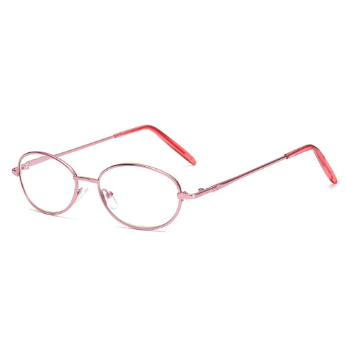 女款防蓝光眼镜上网护目镜椭圆形框复古老花眼镜金属粉色老光眼镜