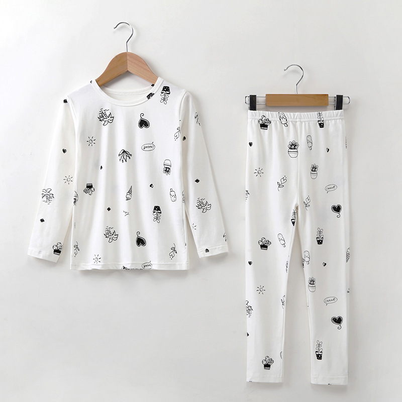 童装女童春装2019新款韩版舒适居家服睡衣长袖长裤休闲两件套装|ru