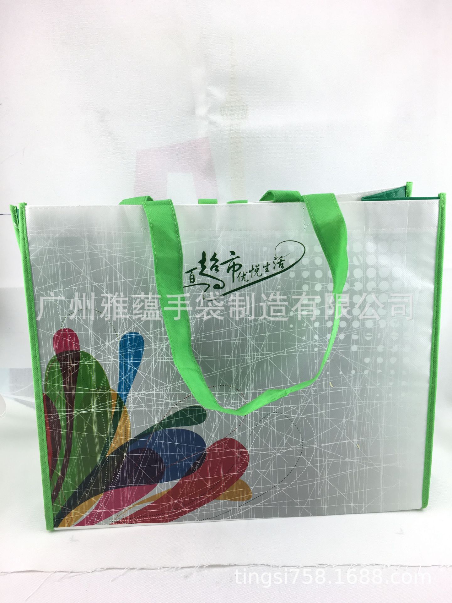供应复膜无纺布袋 环保购物袋厂 PP彩色复膜袋 手提购物袋