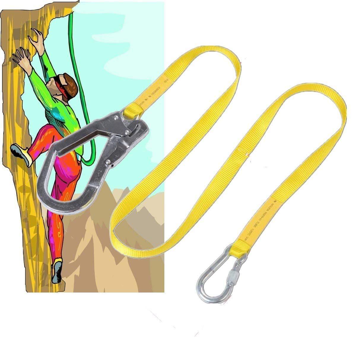 户外攀爬绳带 带大钩的防护绳 安全带后挂带 缓冲安全带