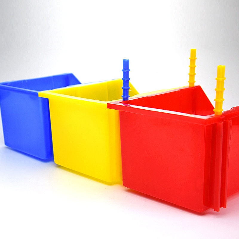 Caja de rotación caja de piezas de almacenamiento caja de logística bandeja de tablero de tarjeta de plástico caja de almacenamiento combinada caja de elemento de boca oblicua engrosada