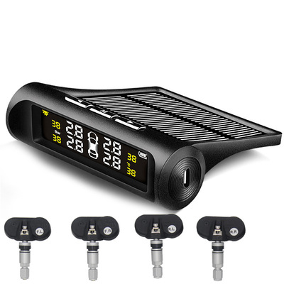 车仕通车载太阳能胎压监测器TPMS内置传感器胎压检测系统