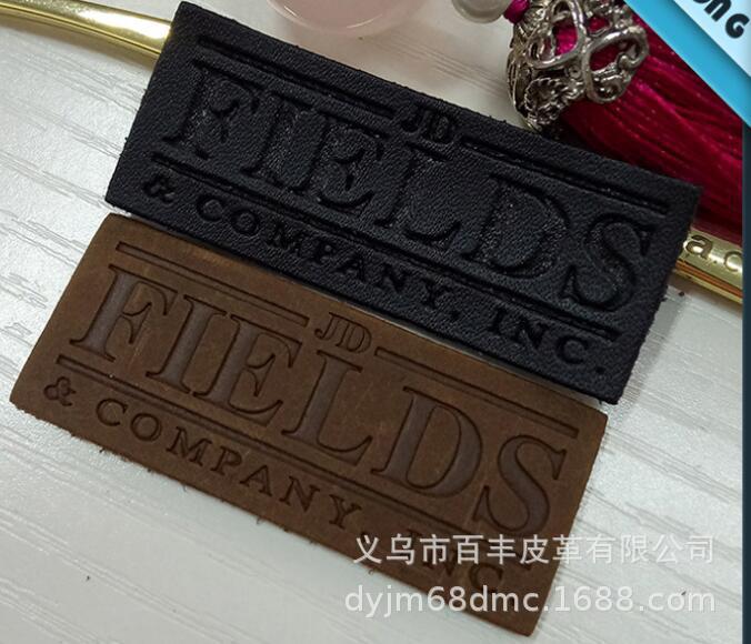Professional faux leather, heat-pressed color-changing leather, customized leather label design. PU PVC detail image 15