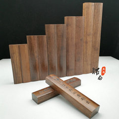 Student wooden bamboo paperweight redwood black camphor wood polished ruler paper holder brush calligraphy training class stationery set