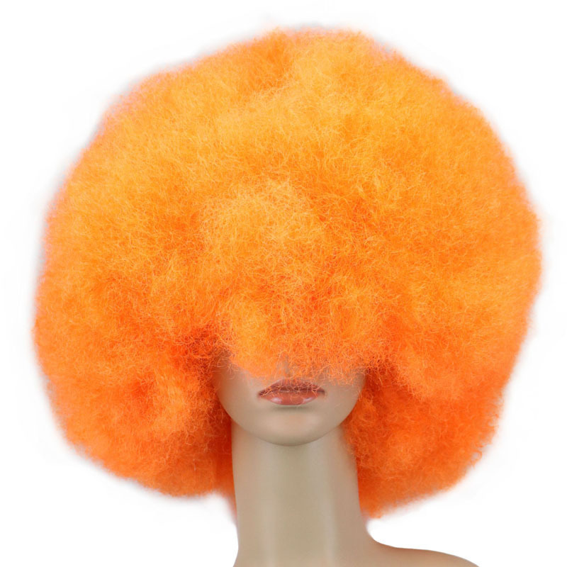 Clown head cover exaggerated oversized explosion head wig performance funny orange wig stage performance Amazon hot sale Clown head cover exaggerated oversized explosion head wig performance funny orange wig stage performance Amazon hot sale