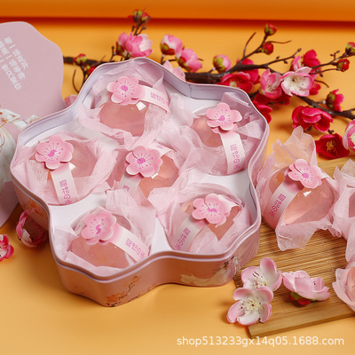 Khaki Snow Tremella jelly Gift box 6 Steamed buns Net Red food A birthday present