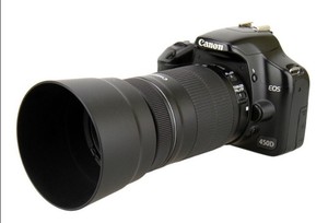 ET-63适用佳能55-250 STM遮光罩750D 55-250mm STM镜头可反装58mm
