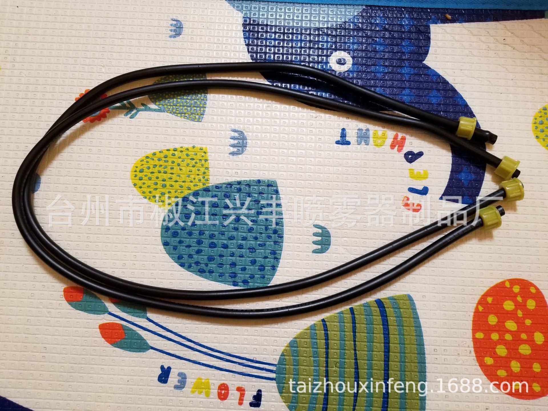 JG-17 手动喷雾器胶管 黑色 双头帽 1.2米 喷雾器胶管 喷管 配件