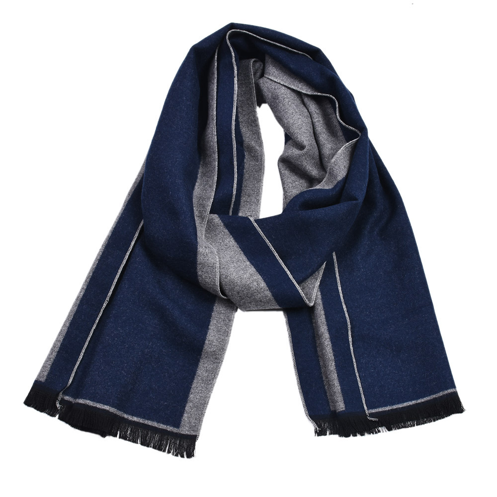 Bufanda hombre reversible de cuadros efecto cachemir otoño invierno_voghion.com