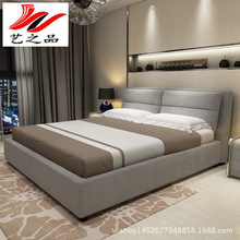 Cung cấp giường ngủ bằng vải Bắc Âu đơn giản phần mềm giường nhỏ căn hộ nhỏ vải có thể tháo rời giường mềm có thể được tùy chỉnh Giường vải