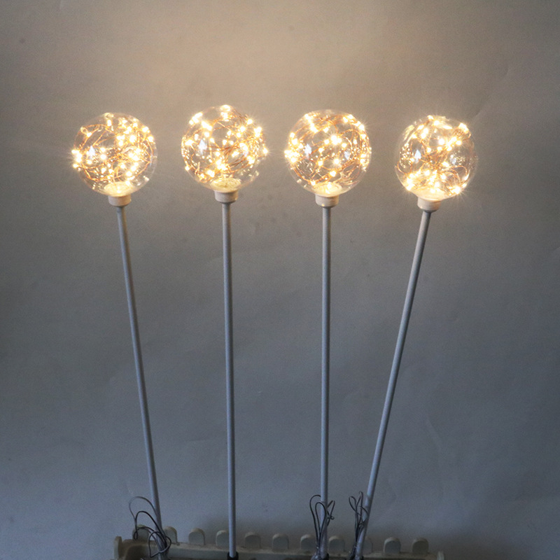 led景观灯 户外景区春节亮化装饰灯  透明球铜线灯led插地芦苇灯|ru