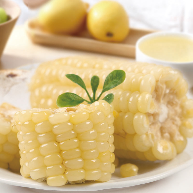 一件代发 张家口有机甜糯玉米熟 非转基因 10穗白糯玉米真空包装