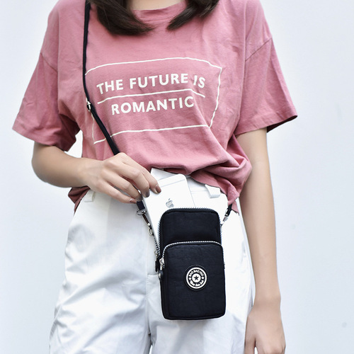 2024 New Korean Style Phone Bag Women's Crossbody Bag Necklace Wrist Bag Zero Wallet Mini Small Bag Vertical