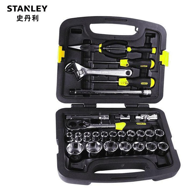 STANLEY/史丹利28件套综合性机修组套91-938-22 1/2棘轮扳手组合